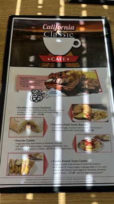 Menu photo 1 California Classic Cafe Victorville, CA