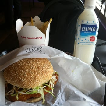 Katsu Burger - Katsu curry burger, nori fries and a calpis... Nom nom lunch - Burgers Near Me - Seattle, Washington Katsu Burger - Katsu curry burger, nori fries and a calpis... Nom nom lunch - Burgers Near Me - Seattle, Washington