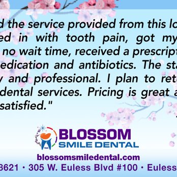 Blossom Smile Dental - What a wonderful review! - Cosmetic Dentists Near Me - Euless, Texas Blossom Smile Dental - What a wonderful review! - Cosmetic Dentists Near Me - Euless, Texas