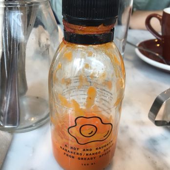 Greasy spoon - I'm pretty sure it's just a standard one with their logo on it (I also saw the same hot sauce with a different logo at urban deli) - Breakfast & Brunch Near Me - Stockholm, Alberta Greasy spoon - I'm pretty sure it's just a standard one with their logo on it (I also saw the same hot sauce with a different logo at urban deli) - Breakfast & Brunch Near Me - Stockholm, Alberta
