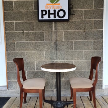 Tiny Table - two chairs and a sign for pho - Vietnamese Near Me - Cornwall, Ontario Tiny Table - two chairs and a sign for pho - Vietnamese Near Me - Cornwall, Ontario