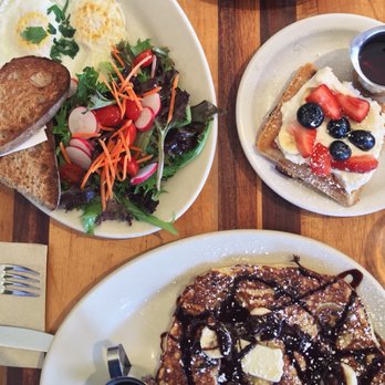 Eats - Two egg special, berries and creme waffle half order, chocolate banana pancake - American Near Me - San Francisco, California