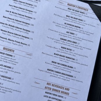 Martin's Tavern - Menu - Breakfast & Brunch Near Me - Washington, DC, District of Columbia Martin's Tavern - Menu - Breakfast & Brunch Near Me - Washington, DC, District of Columbia