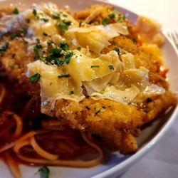 The Mill Cafe - Chickens Parmigiana w/pasta