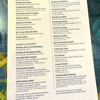 Camellia Cafe - Menu - Cajun/Creole Near Me - Slidell, Louisiana Camellia Cafe - Menu - Cajun/Creole Near Me - Slidell, Louisiana