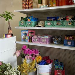 Clique - Kawaii & nostalgic snacks, drinks and seasonal flowers available for purchase @ check in/out.