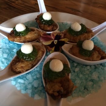 Buoy Beer - Pan fried Willapa Bay oysters with jalapeño jam, goat cheese pearl. Even non-oyster lover would appreciate. - Brewpubs Near Me - Astoria, Oregon Buoy Beer - Pan fried Willapa Bay oysters with jalapeño jam, goat cheese pearl. Even non-oyster lover would appreciate. - Brewpubs Near Me - Astoria, Oregon