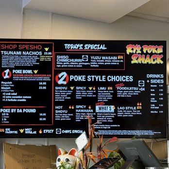 Ry’s Poke Shack - Menu May 2026 - Poke Near Me - Urban Honolulu, Hawaii
