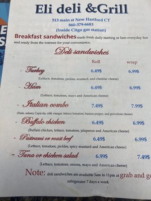 Menu photo 1 Eli's Deli and Grill Simsbury, CT