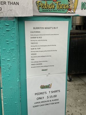 Menu photo 5 Pedro's Tacos San Clemente, CA