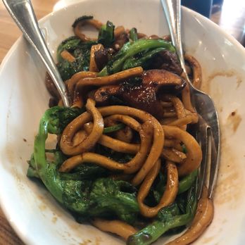 dan modern chinese - Short rib dan mein - handmade thick noodles, snow pea leaves, shiitake mushrooms, garlic sauce - Chinese Near Me - Manhattan Beach, California dan modern chinese - Short rib dan mein - handmade thick noodles, snow pea leaves, shiitake mushrooms, garlic sauce - Chinese Near Me - Manhattan Beach, California