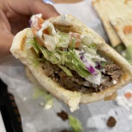 A little less meat than your typical gyro but I actually prefer it this way so I didn't mind at all. A little less meat than your typical gyro but I actually prefer it this way so I didn't mind at all.