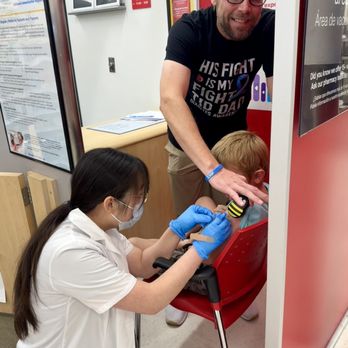 CVS Pharmacy - My son getting a flu shot at CVS. The pharmacist allowed me to use his Buzzy on him to hell with the pain. - Drugstores Near Me - Gardena, California