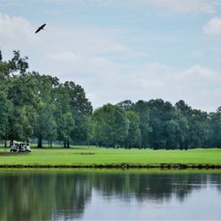 One of the ponds at the River Golf Club