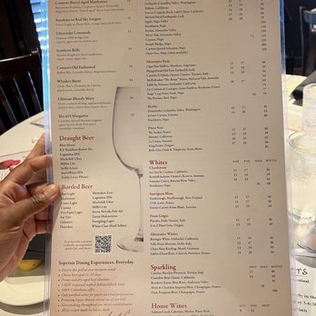 Connors Steak & Seafood - Drink Menu - Seafood Near Me - Franklin, Tennessee