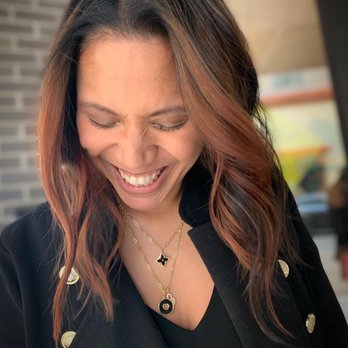 Painted Rose Hair Studio - Copper Caramel Balayage with Grey Coverage - Hair Stylists Near Me - New Berlin, Wisconsin Painted Rose Hair Studio - Copper Caramel Balayage with Grey Coverage - Hair Stylists Near Me - New Berlin, Wisconsin