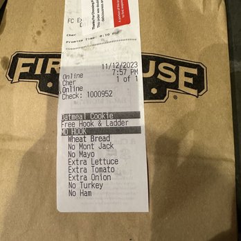 Firehouse Subs - Another order - NOT - Sandwiches Near Me - Oceanside, California