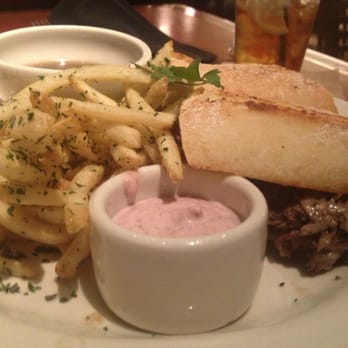 Bazille - The French Dip sandwich! The meat was surprisingly so soft and tasty! - New American Near Me - Canoga Park, California Bazille - The French Dip sandwich! The meat was surprisingly so soft and tasty! - New American Near Me - Canoga Park, California