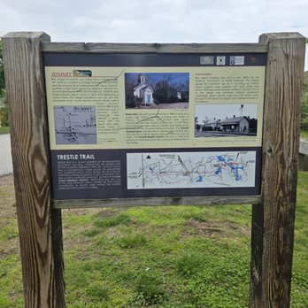 Trestle Trail - Historic info in the Summit parking area. - Hiking Near Me - Kent, Rhode Island