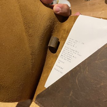 Towne Grill - Leather Folio for the bill, really nice touch! - New American Near Me - Fort Worth, Texas Towne Grill - Leather Folio for the bill, really nice touch! - New American Near Me - Fort Worth, Texas