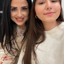 Both our hairs were done at the salon