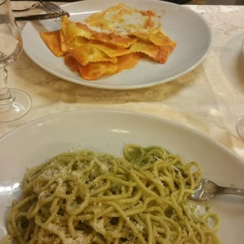 Hostaria Trevi - Ravioli  Spaghetti and pesto - Italian Near Me - Rome, RM