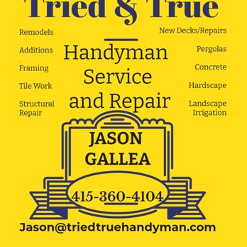 Tried & True Handyman - a business card for jason's handyman - Handyman Near Me Tried & True Handyman - a business card for jason's handyman - Handyman Near Me