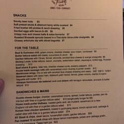 Seawolf - Regular menu