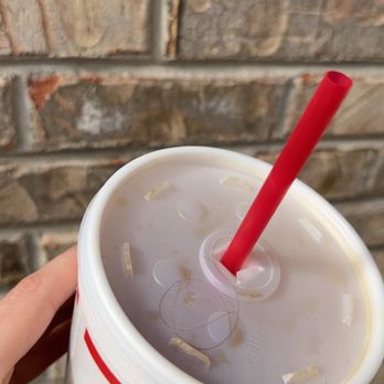 Cook Out - Felt this come through my straw (see the lid)....  I know it happens I'm just really grossed out.  And just to help rule it out, I'm blonde - Hot Dogs Near Me - Nashville, Tennessee