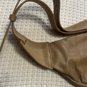 Lorenzi Leather - Water stain from attempted cleaning - Leather Goods Near Me Lorenzi Leather - Water stain from attempted cleaning - Leather Goods Near Me