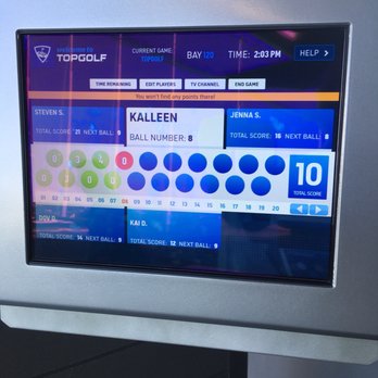 Topgolf - The screen that tracks your scores. - New American Near Me - Tucson, Arizona Topgolf - The screen that tracks your scores. - New American Near Me - Tucson, Arizona