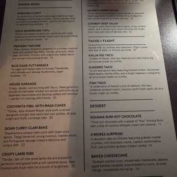 Vintage Books - Menu - Speakeasies Near Me - Honolulu, Hawaii