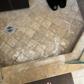 So Cal Cleaning - We asked them to clean the shower doors and he worked so slowly and sprayed so much cleaner it left the floors looking like this. - Home Cleaning Near Me So Cal Cleaning - We asked them to clean the shower doors and he worked so slowly and sprayed so much cleaner it left the floors looking like this. - Home Cleaning Near Me