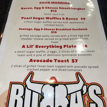 Bubba's Gourmet Burghers & Beer - menu - Burgers Near Me - Canonsburg, Pennsylvania