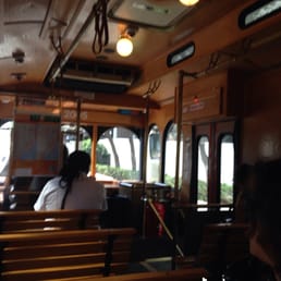 Onboard the trolley, headed downtown!