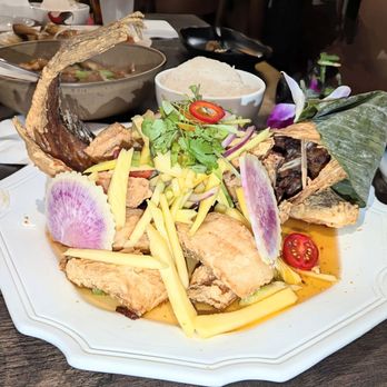 Thai Social - Fried Fish w.Mango Salad $38 - Thai Near Me - New York, New York Thai Social - Fried Fish w.Mango Salad $38 - Thai Near Me - New York, New York