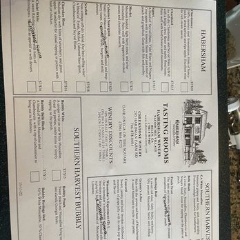 Habersham Winery Tasting Room - menu - Wineries Near Me - Helen, Georgia Habersham Winery Tasting Room - menu - Wineries Near Me - Helen, Georgia