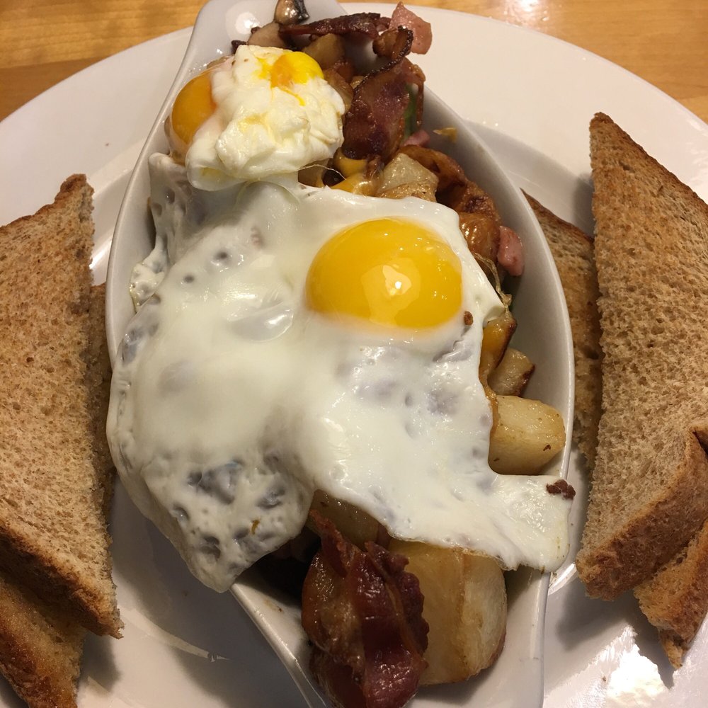 a plate of breakfast food a plate of breakfast food