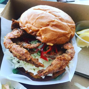 Gotts Roadside - Limited special...fried soft shell crab sandwich - Burgers Near Me - Napa, California