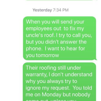 Semper West Builders NC, LLC - a text message from a customer - General Contractors Near Me - Wake Forest, North Carolina Semper West Builders NC, LLC - a text message from a customer - General Contractors Near Me - Wake Forest, North Carolina