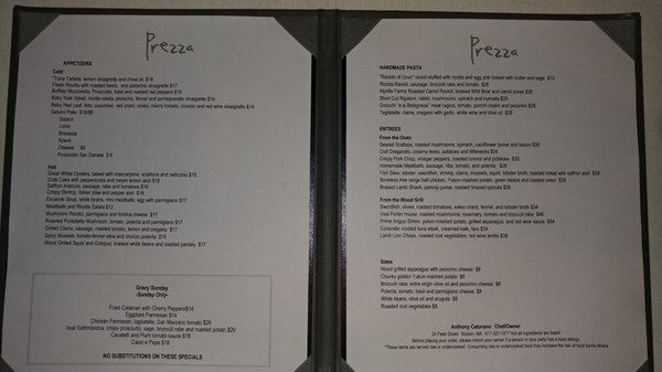 Menu photo 7 Prezza Boston, MA