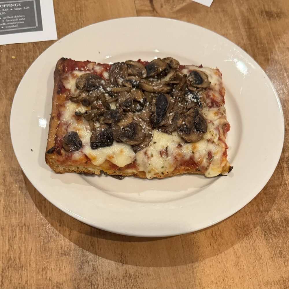 Sicilian slice, add mushrooms :)
