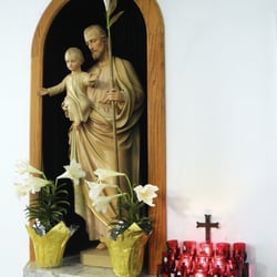 St. Joseph and Christ Child statue on side of the altar.