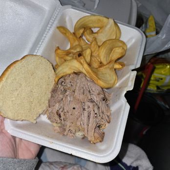 Whole Hog Cafe - Pulled pork, no slaw and a side of fries. - Barbeque Near Me - Springfield, Missouri