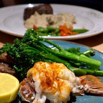Silver Fox Steakhouse - Lobster tail with broccolini and roasted fingerling potatoes - Steakhouses Near Me - Fort Worth, Texas Silver Fox Steakhouse - Lobster tail with broccolini and roasted fingerling potatoes - Steakhouses Near Me - Fort Worth, Texas