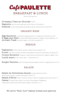 Menu photo 5 Café Paulette Brooklyn, NY