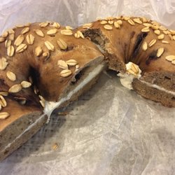 Mario's Deli - Cream cheese on what I thought was a multigrain bagel, not sure if those were raisins or what, couldn't figure out the taste