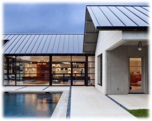 Slide of Blue Steel Roofing