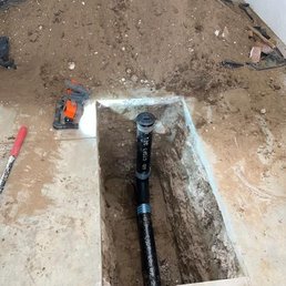New sewer pipe. New sewer pipe.