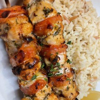 Somethingreek - Grilled salmon skewers special - Greek Near Me - Brooklyn, New York Somethingreek - Grilled salmon skewers special - Greek Near Me - Brooklyn, New York